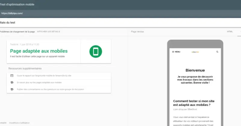 Tester si son site est adapté aux mobiles