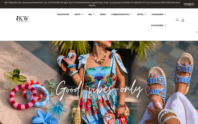 Page d'accueil du site kwcollection.fr